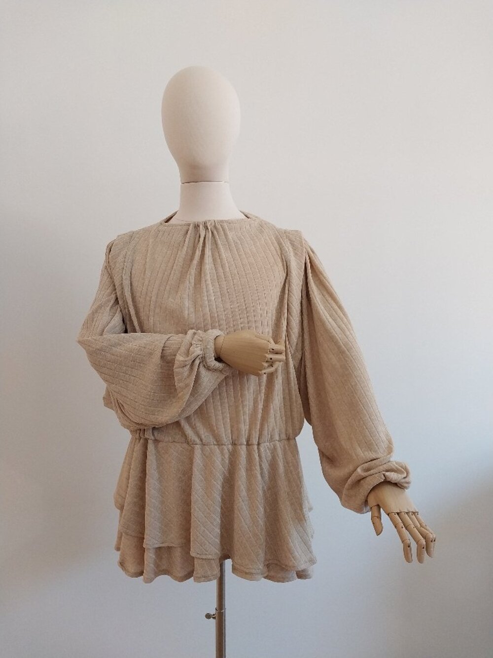 Geometric Knitted Cocoon Tunic